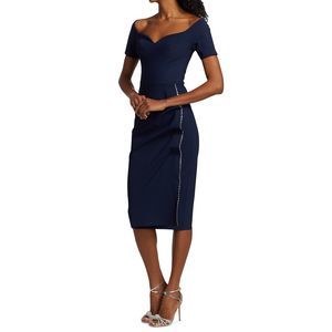 Chiara Boni La Petite Robe Sultana Ruffle Bodycon Midi Dress